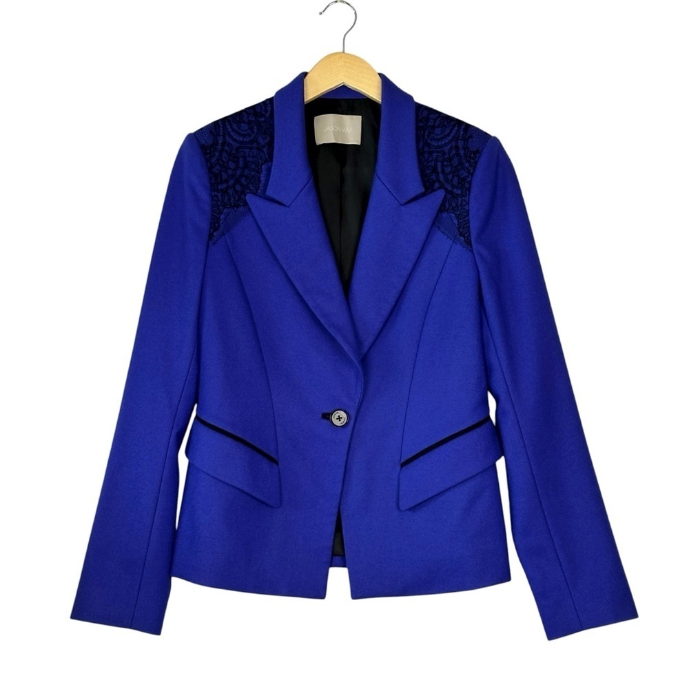 Jason Wu Collections Women's Blue Blazer Jacket Size 8